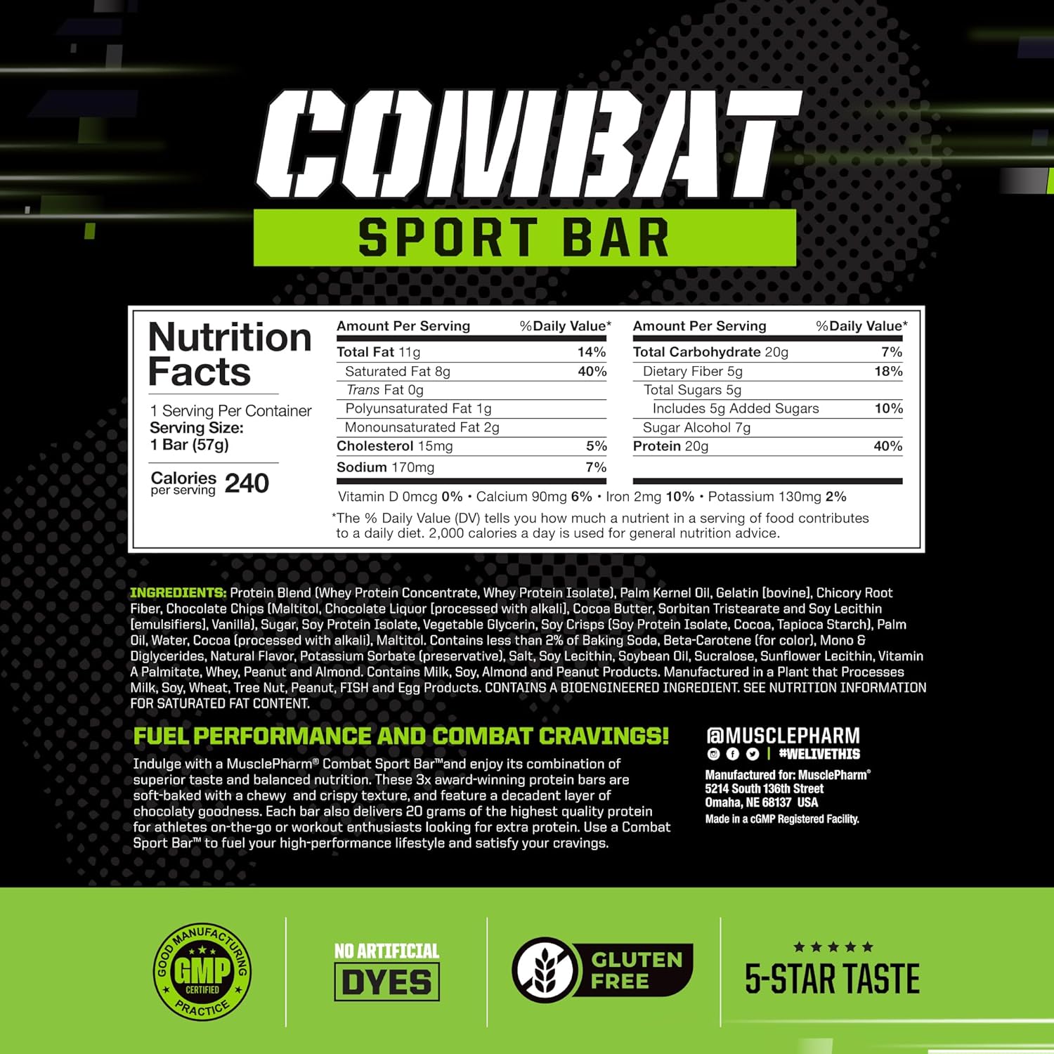 MUSCLEPHARM COMBAT BAR BOX OF 12 CHOCO CHIP COOKIE_1