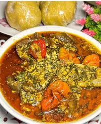 Tanchot soup with Fufu or Garri