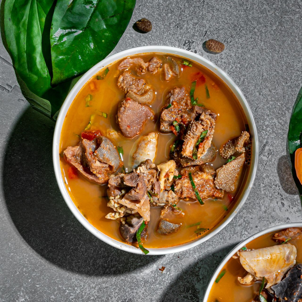 Peppersoup goat,pork, fish,intestine_0