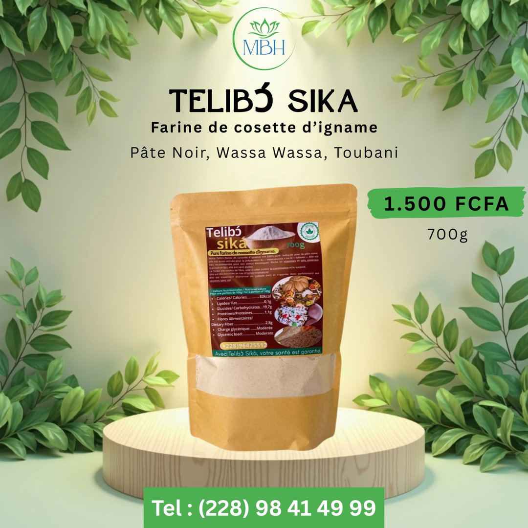 Telibɔ́ siká (Farine de cosette d'igname)