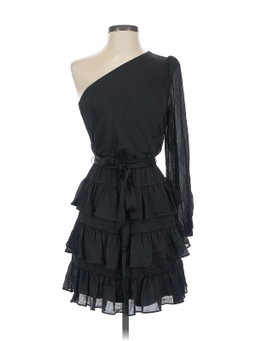 Vestido One Shoulder con Volantes – BCBGMAXAZRIA (talla 0)