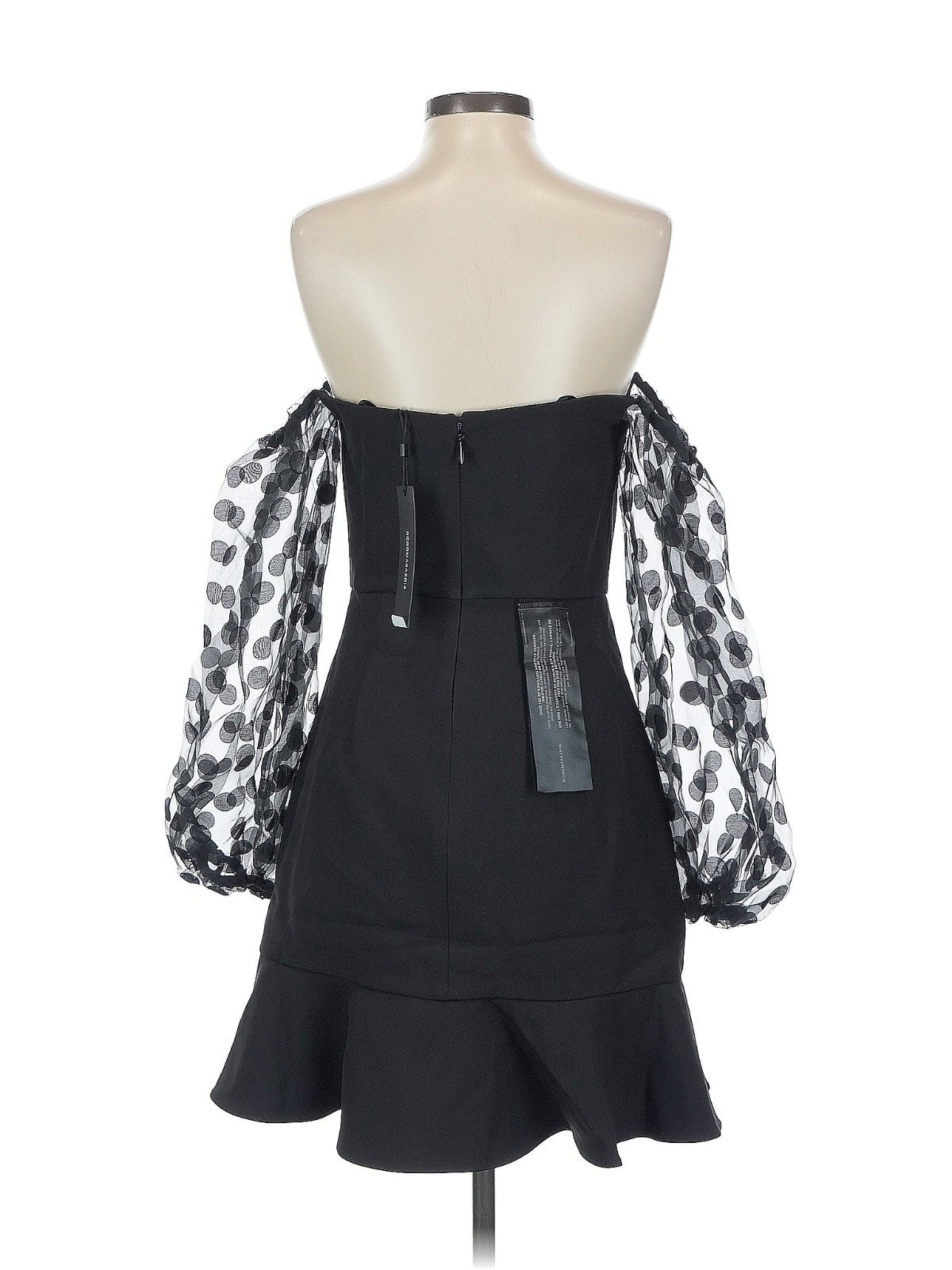 Vestido con mangas de tul – BCBGMAXAZRIA (talla 4)_1