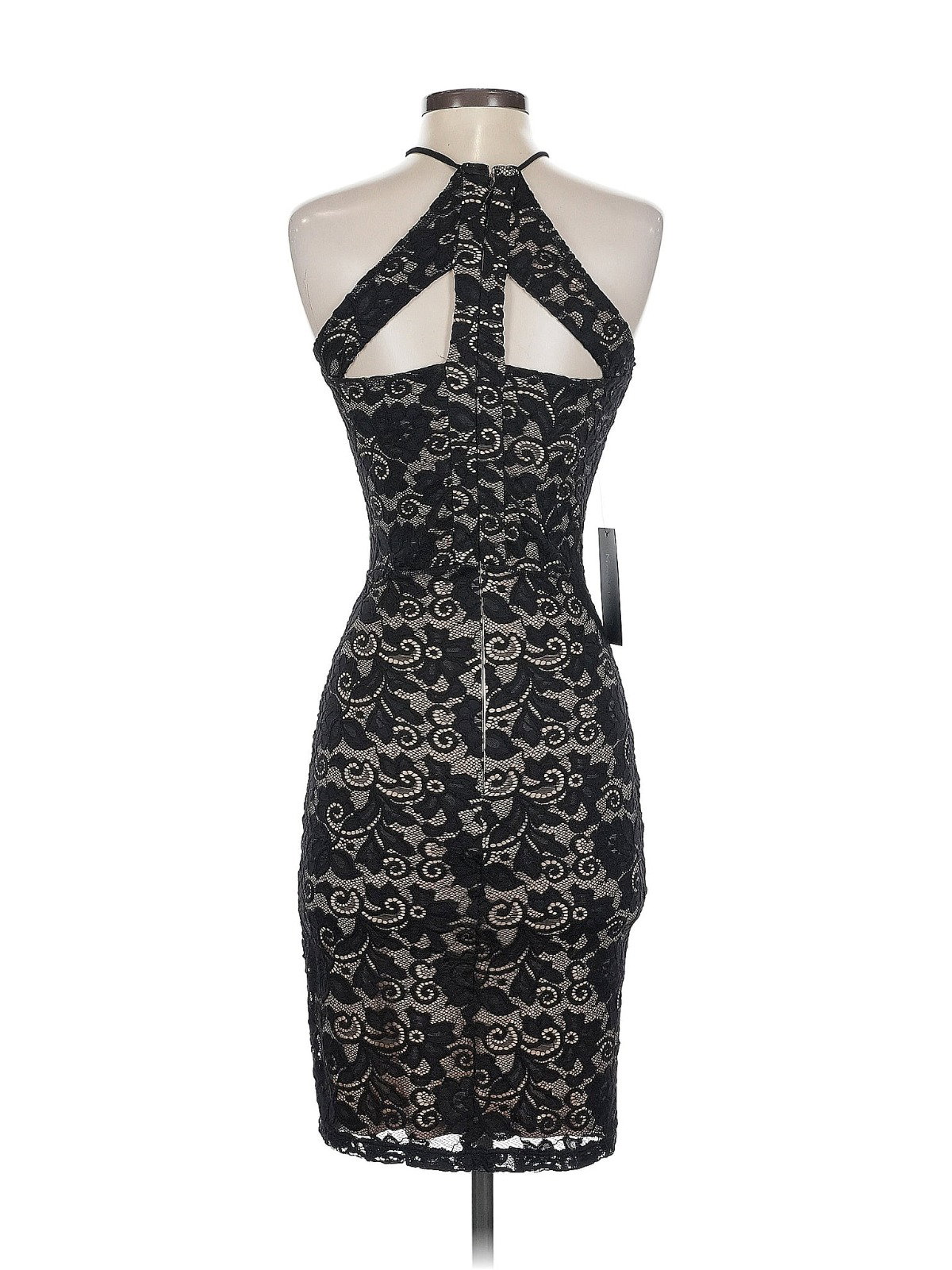 Vestido halter ajustado de encaje floral – Marciano (talla XS)_1