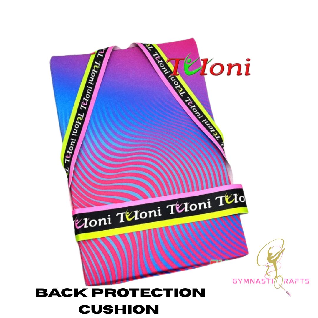 TULONI| Back Protection Cushion Tuloni mod. Wave s. 37x25x2 cm col Fuchsia x Blue_1