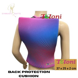 TULONI| Back Protection Cushion Tuloni mod. Wave s. 37x25x2 cm col Fuchsia x Blue