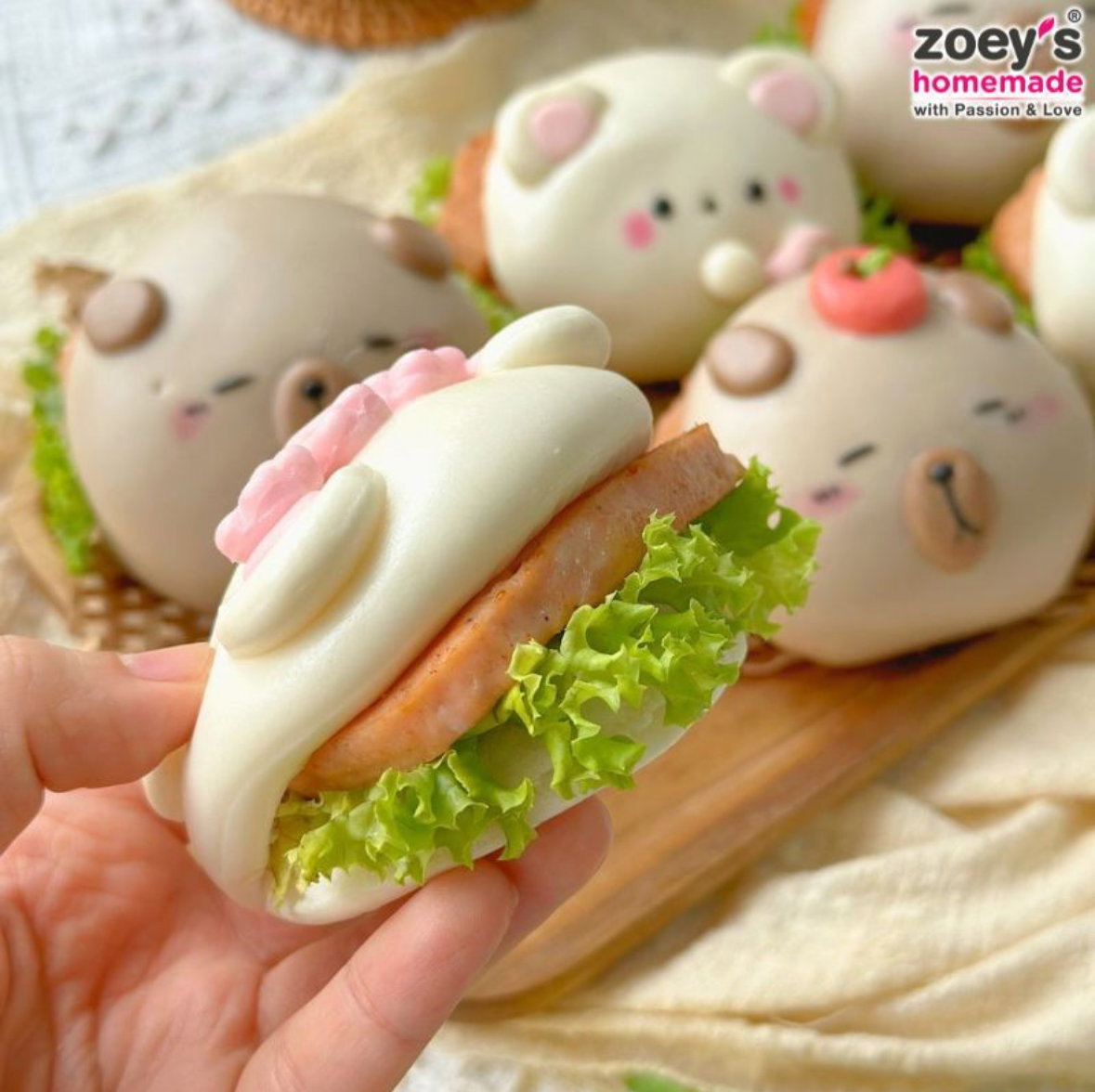 Zoey Capybara Theme Lotus Leaf Bun (6pcs)_1
