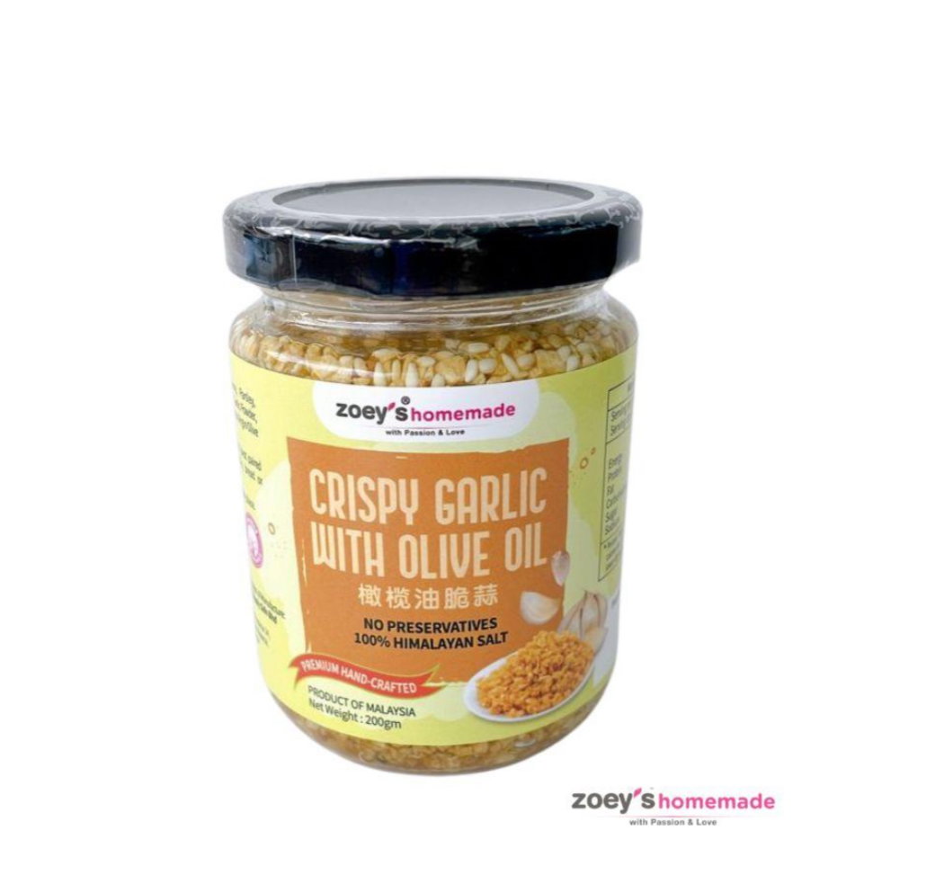Zoey Crispy Garlic (with extra virgin olive oil) (±200g)_0