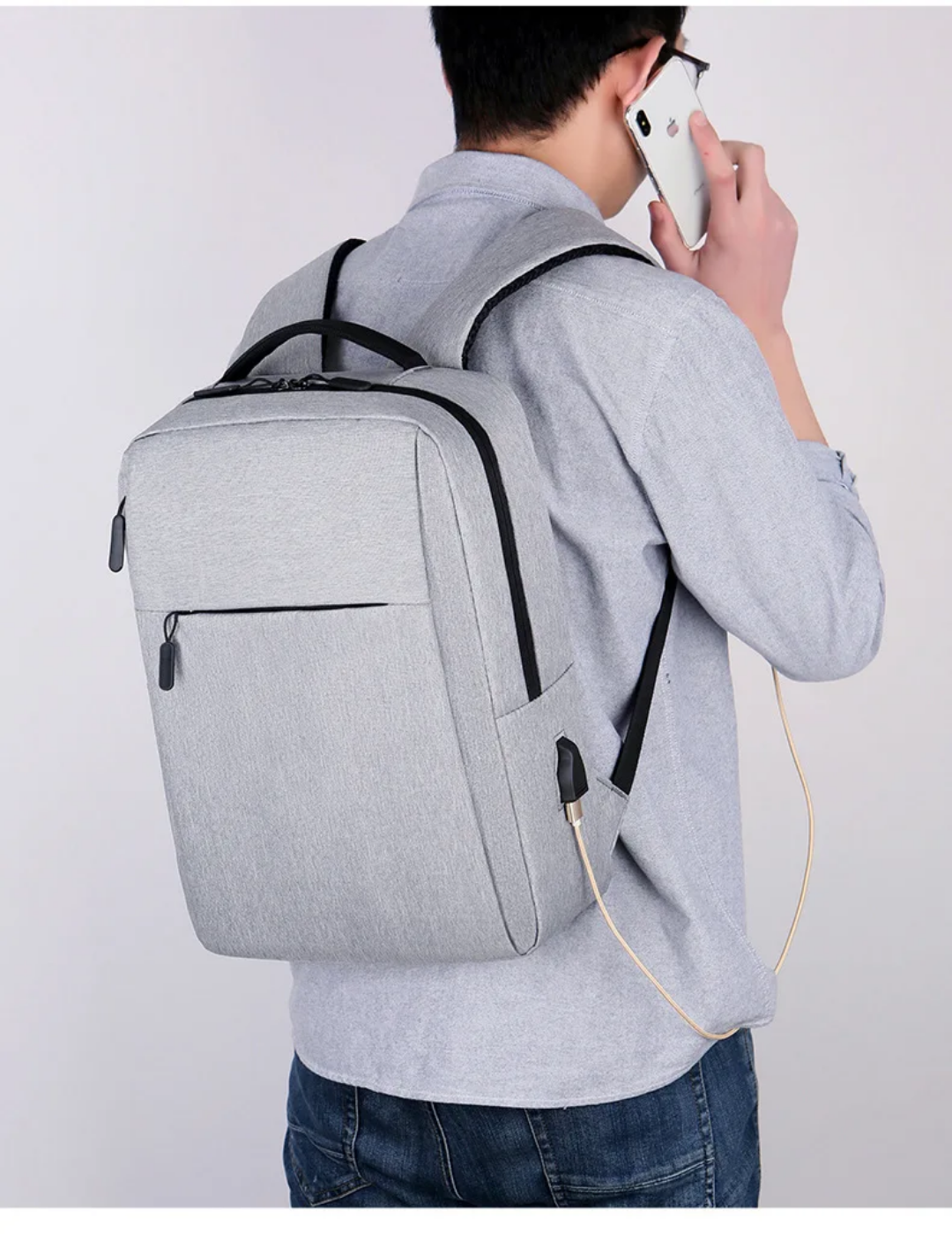 2025 new waterproof Oxford  school bag pack durable 15.6 inch teenager laptop bag USB wholesale business travel electric_2