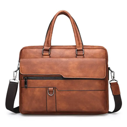 2025 men's PU leather  handbag high quality modern business shoulder bag electric fashionable