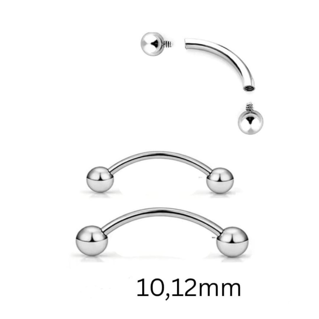Curved piercing.
