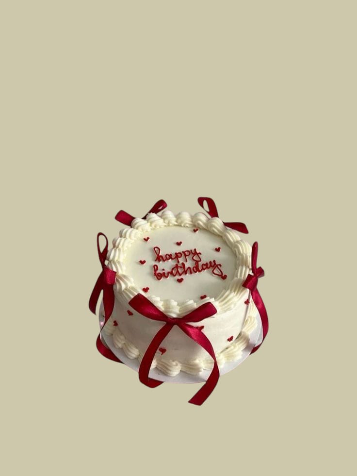 Red bento bow cake