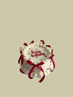 Red bento bow cake