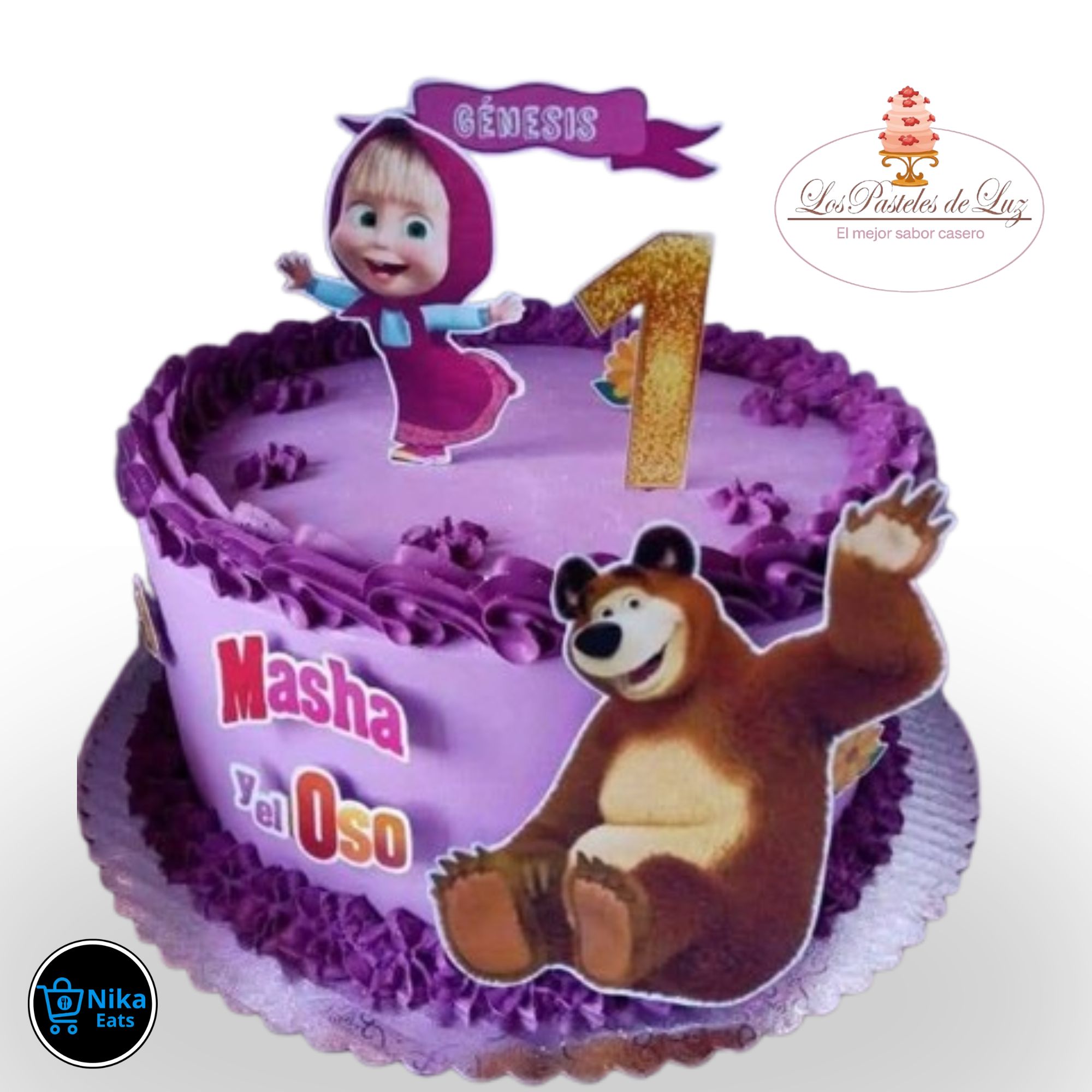 Pastel de cumpleaños Masha 1/2 Libras _1