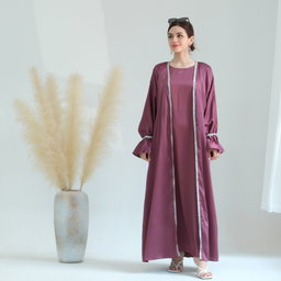 2pcs dress Robe. Dubai Abaya 