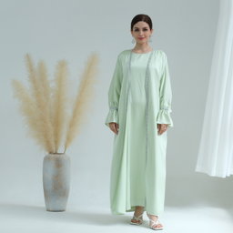 2pcs dress Robe. Dubai Abaya 