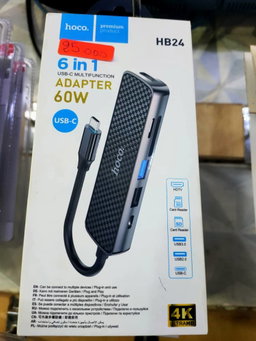 Adaptateur USB-C Multifonction 6 en 1 Hoco HB24 – 60W_article_N°:CAI_0094