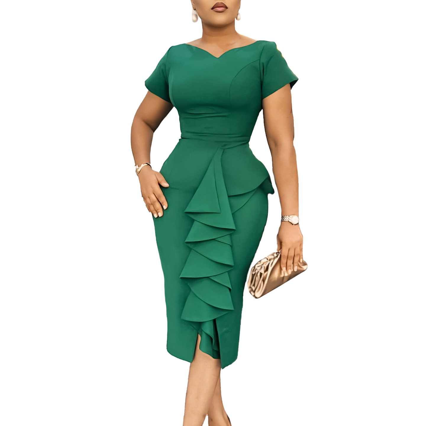 Elegant lotus leaves 🍃 design dress 👗 _0