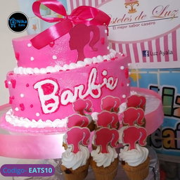 Pastel Barbie - 9 cupcakes 1 Libra 