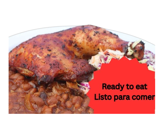 Ready-to-Eat Texas Style Smoked Chicken – Leg & Thigh / Pollo Ahumado Estilo Texas Listo para Comer – Pierna y Muslo