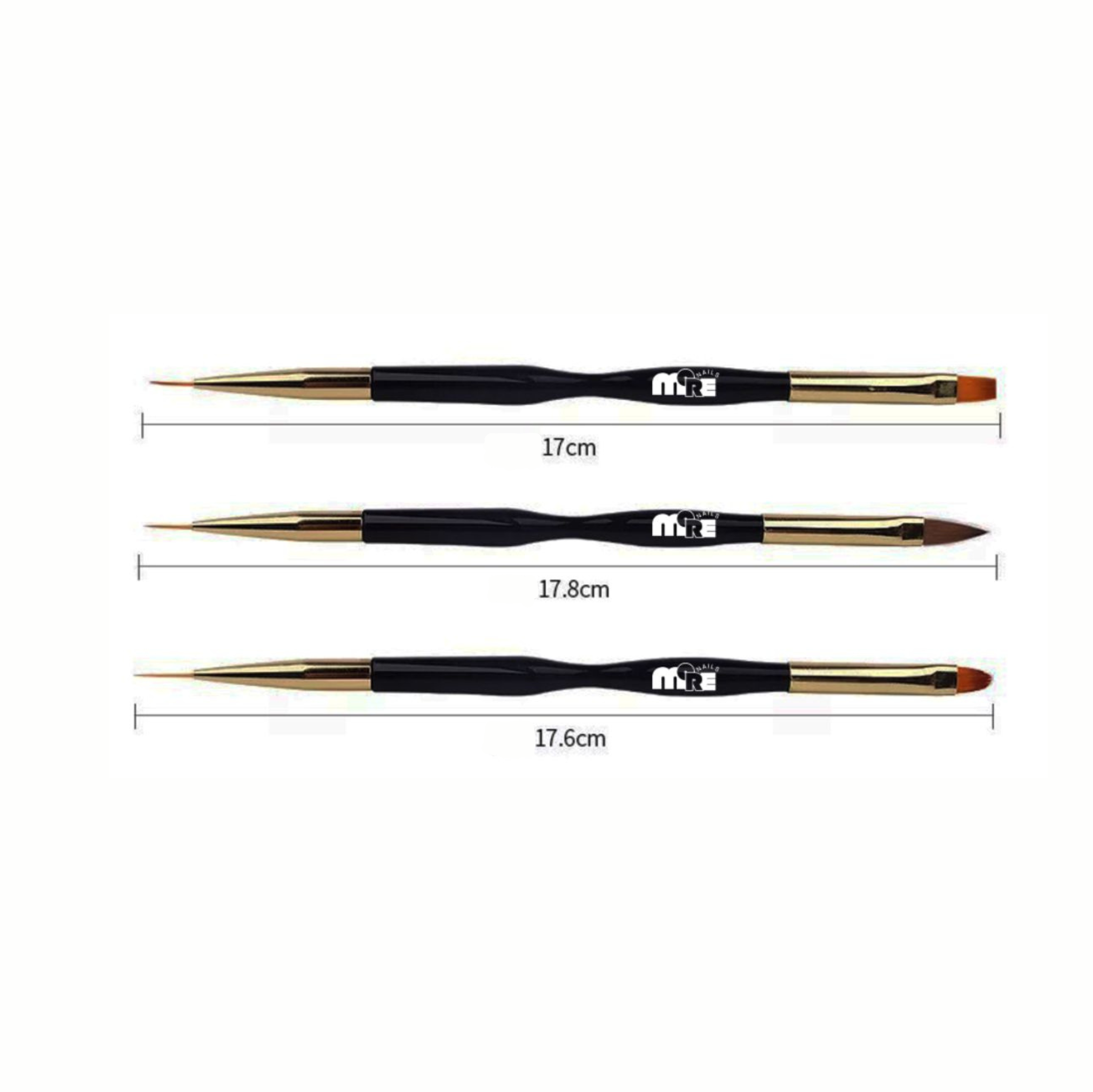 Double-Ended Nail Art Brush Set – 3 pcs_0