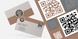300 Laminated QR code business cards + design