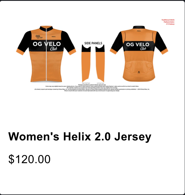Women OG Velo Club Jersey (short sleeve) - Primal Helix 2.0 (Elite Fit)