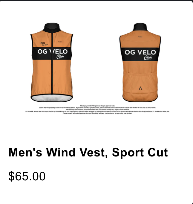 Men OG Velo Club Wind Vest - Primal (Sport Cut)