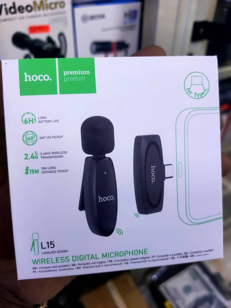Hoco L15 Wireless Digital Microphone (Pour USB Type-C)_article_N°:CAI_0066_0
