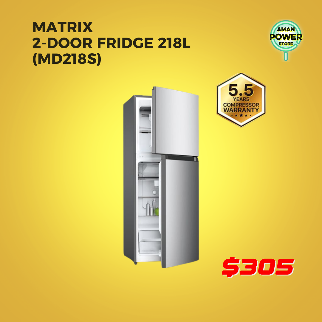 MATRIX 2-DOOR FRIDGE 218L (MD218S)_0