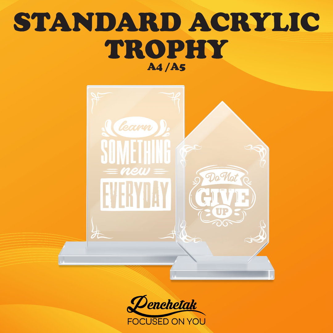 A4 Sized Acrylic Trophy