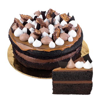 Chilled Cake - Snicker Chocolate Caramel Cake (slice)