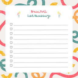 Memo Pad - Brain Full, List Necessary