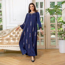 Arabian Dubai Satin Hot Diamond Abaya 