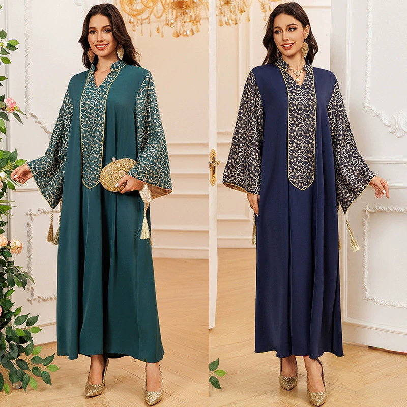 Women's Dress Dubai Robe Embroidery Porcelain