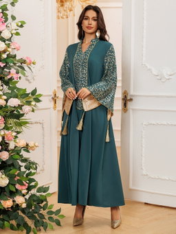 Women's Dress Dubai Robe Embroidery Porcelain