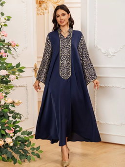 Women's Dress Dubai Robe Embroidery Porcelain