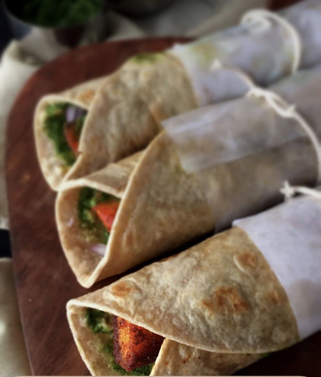 Chick Pea filled Roti
