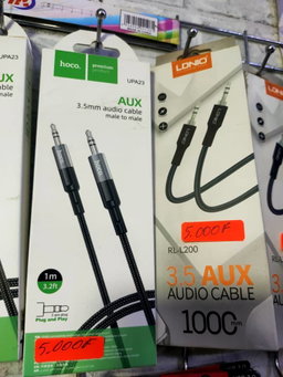 Câble audio AUX 3,5 mm mâle-mâle – Marques HOCO et LDNIO_article_N°:CAI_0014
