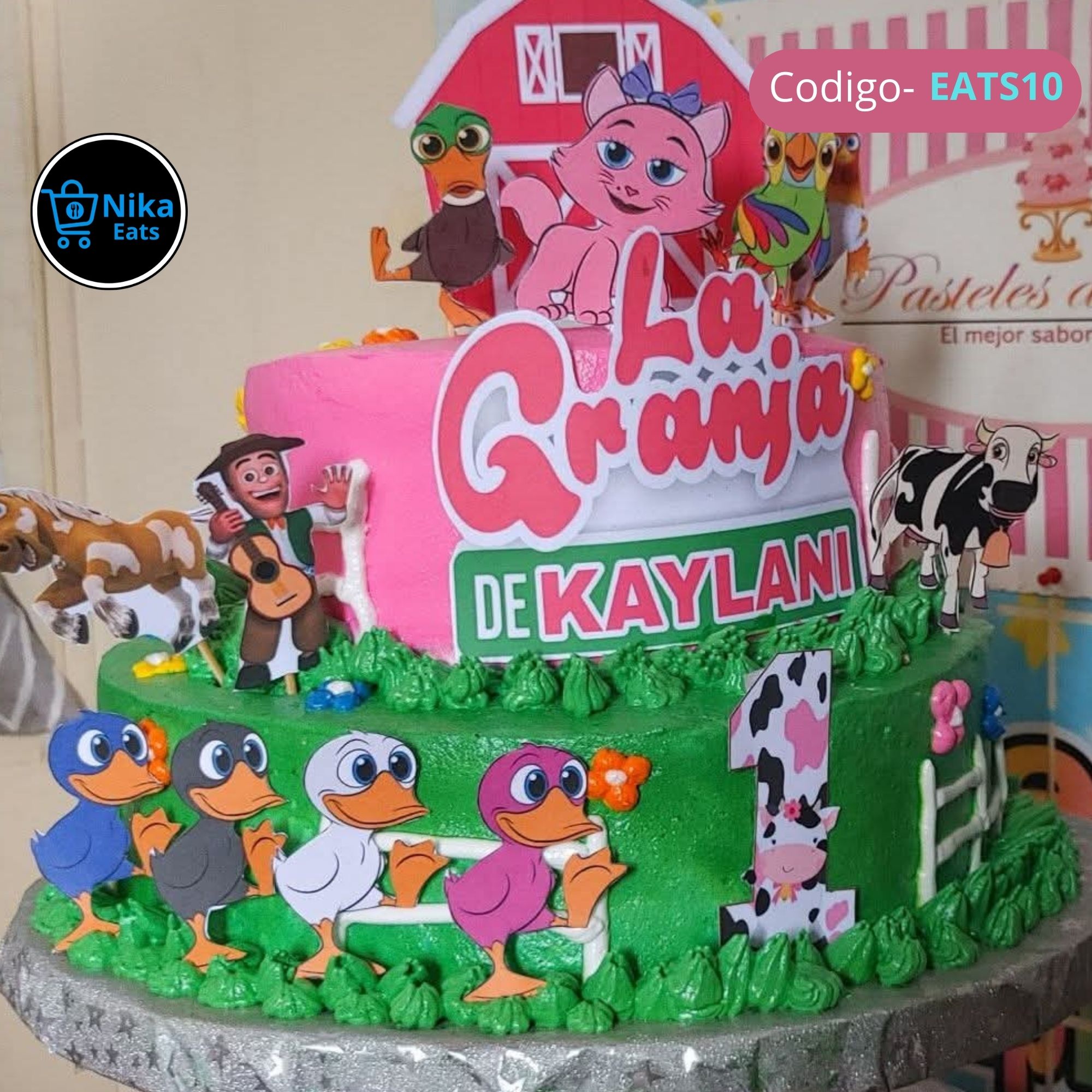 Pastel Granja Niña – 2 Libras_0