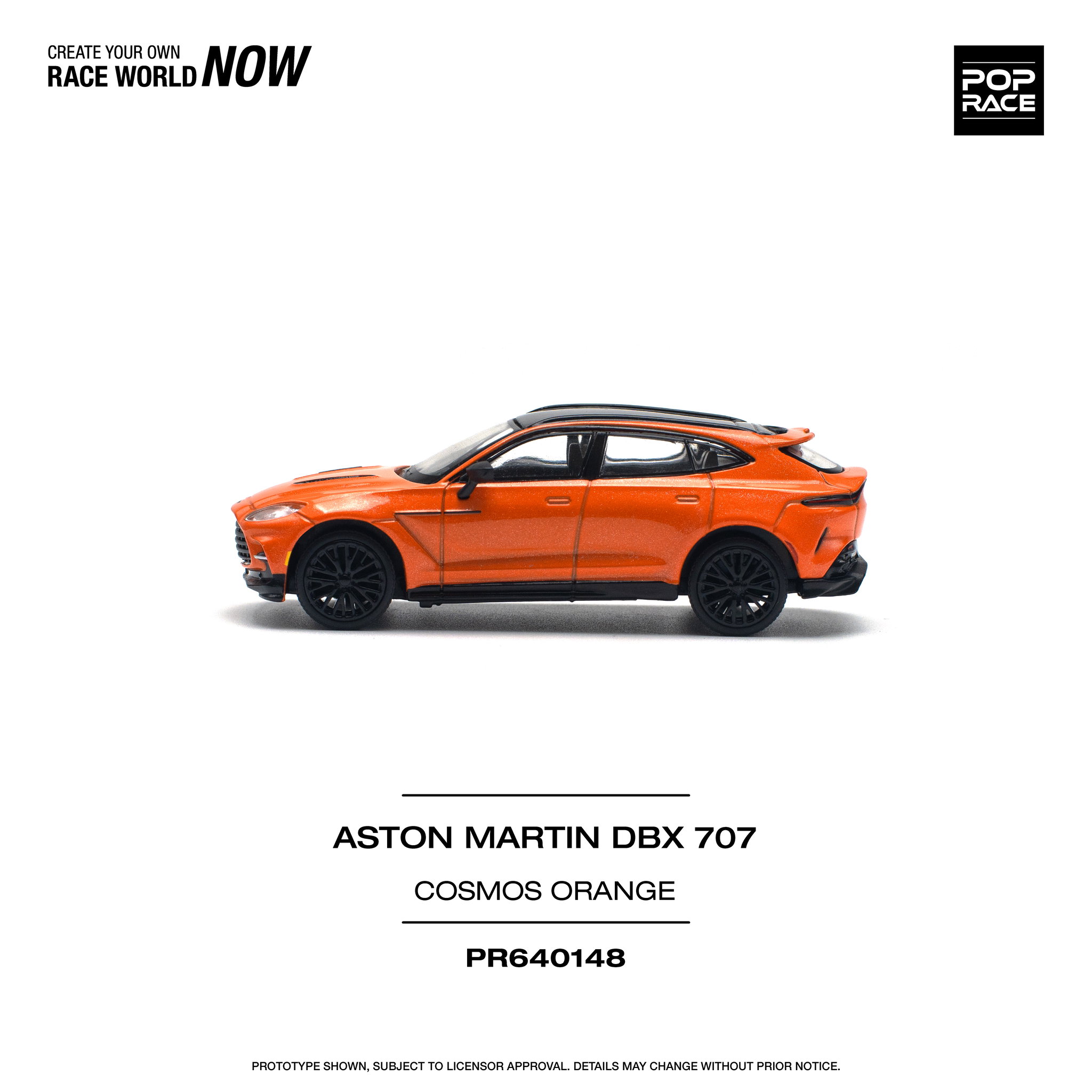 POP RACE MODEL 1/64 ASTON MARTIN DBX 707 - COSMOS ORANGE_2