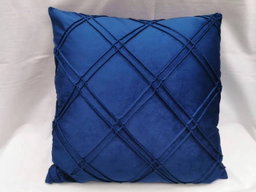 Coussin décoratif en velours – Motif quadrillé (plusieurs couleurs)