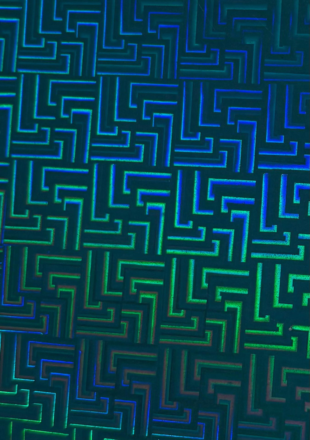 AZUL TURQUESA HOLO 70 X 50 CM PAQUETE 100 HOJAS 25 MICRAS