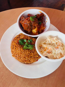 Rice & Beef with Cabbage Salad