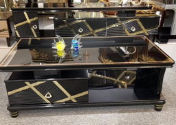 Table Basse et Meuble TV Design Noir & Or – ARTICLE N°:VDR_0006