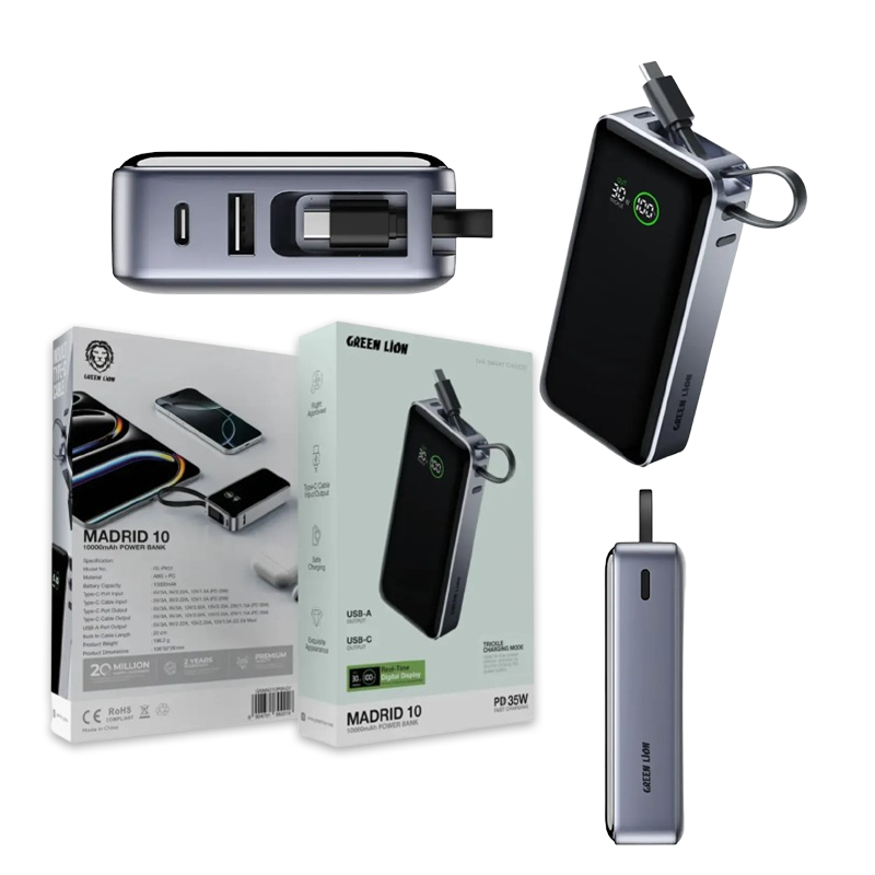 Green Lion Madrid 10 10000mAh Power Bank PD 35W