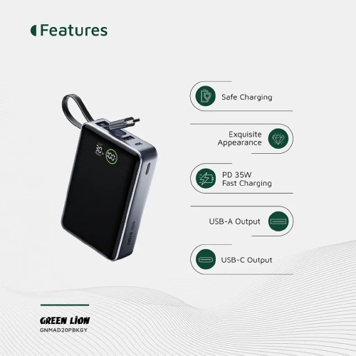 Green Lion Madrid 20 20000mAh Power Bank PD 35W _2