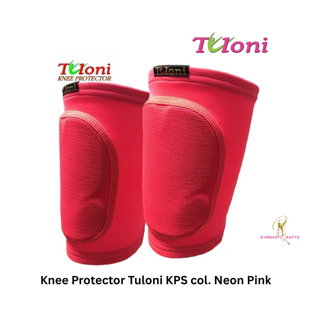 TULONI | Professional Rhythmic Gymnastics Knee Protector - color NEON PINK_4