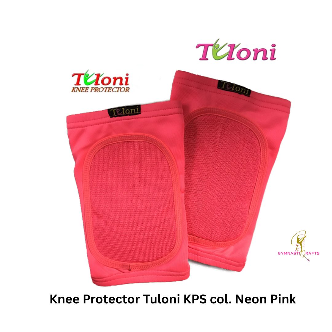 TULONI | Professional Rhythmic Gymnastics Knee Protector - color NEON PINK_1