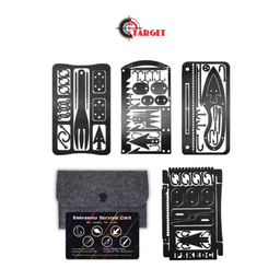 4pcs PSKOOK Survival Card Portable Multifunction Tool