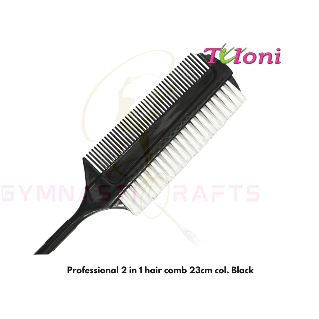 TULONI | Professional 2 in 1 hair comb 23cm col.Black/Gray_3